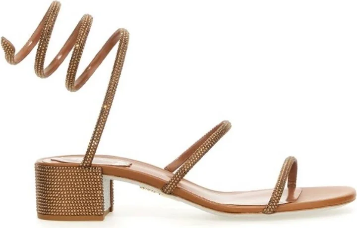 Rene Caovilla Cleo Crystal-Embellished Sandals