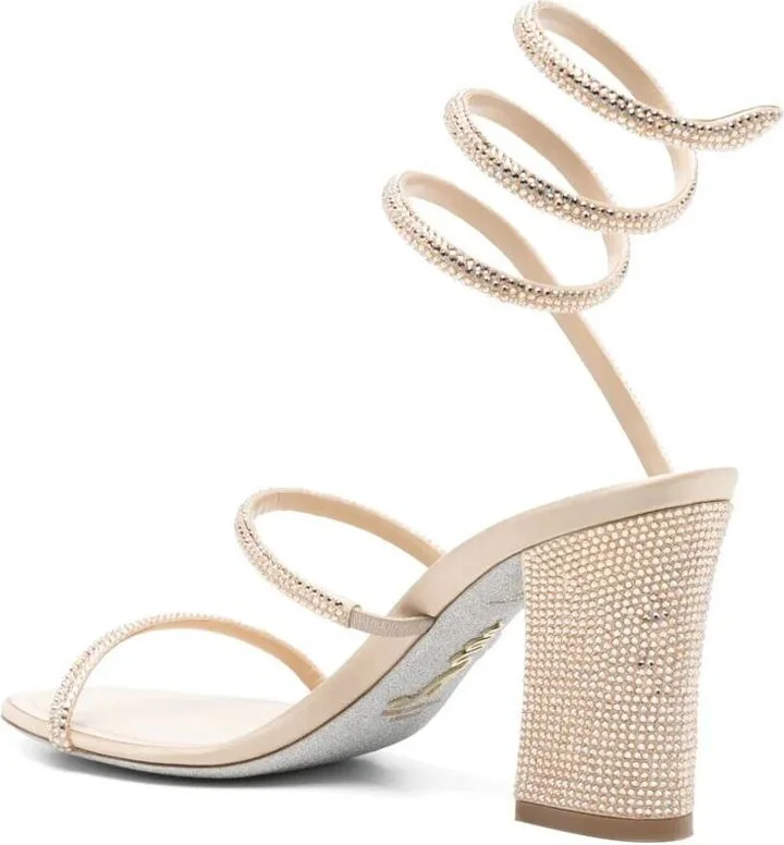 René Caovilla Cleo Crystal Sandals 80 Shoes - Image 3