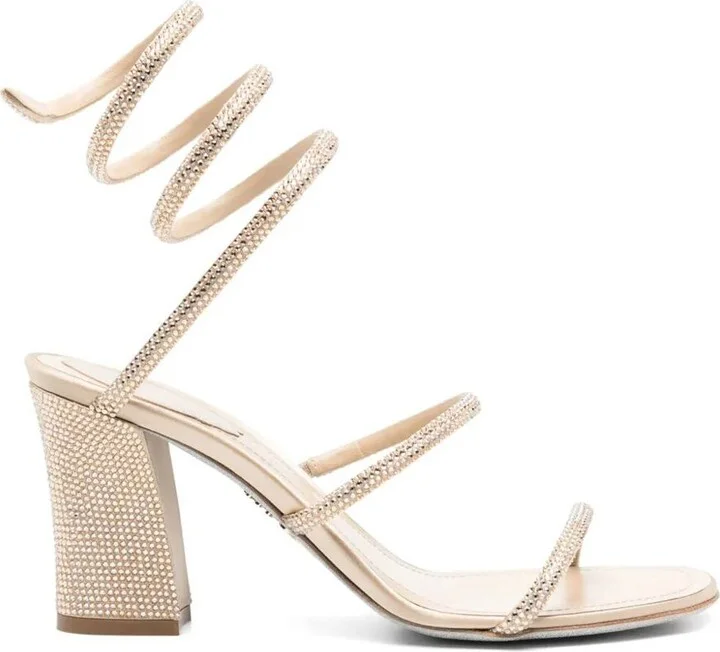 René Caovilla Cleo Crystal Sandals 80 Shoes