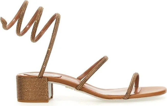 René Caovilla Cleo Embellished Open Toe Sandals