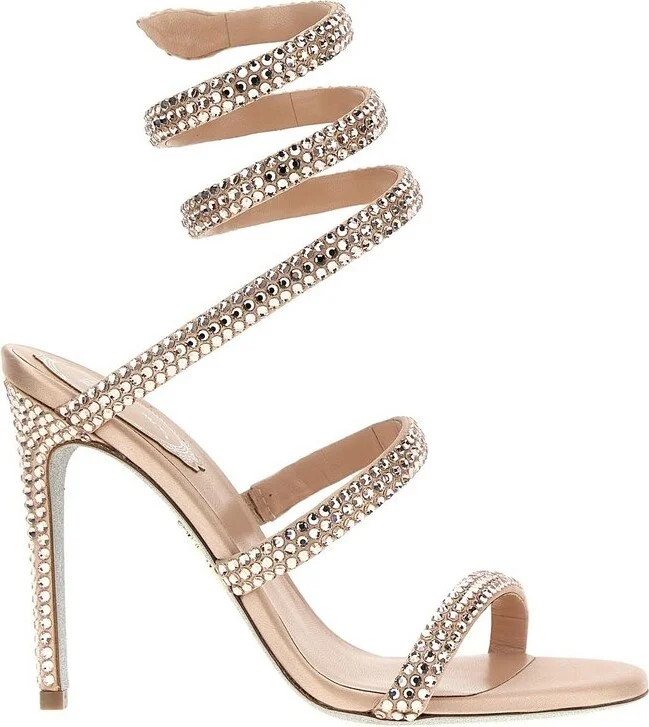 René Caovilla Cleo Embellished Open Toe Sandals