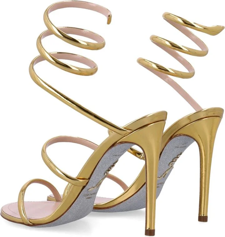 René Caovilla Cleo Metallic Sandal - Image 4