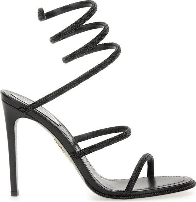 René Caovilla "Cleo" Sandal With Crystals
