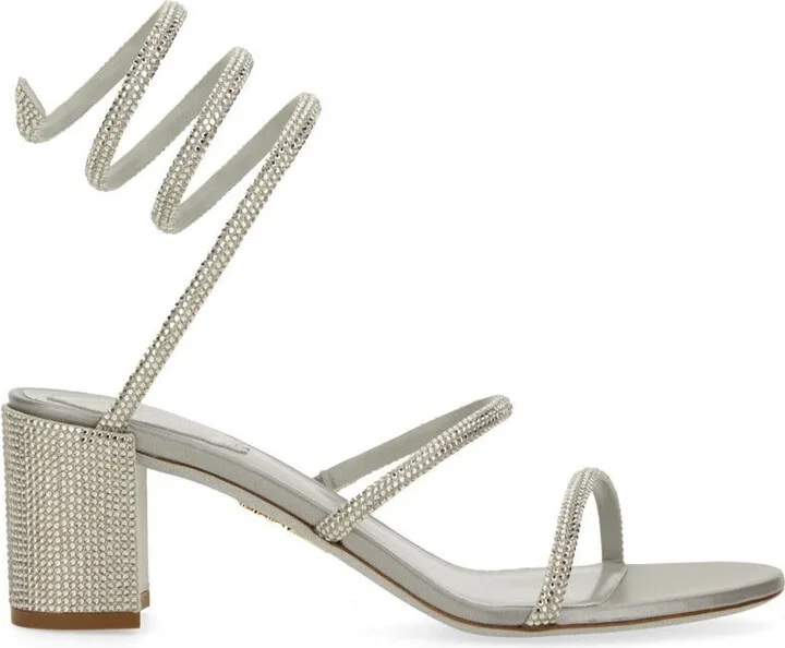 René Caovilla "Cleo" Sandal With Crystals