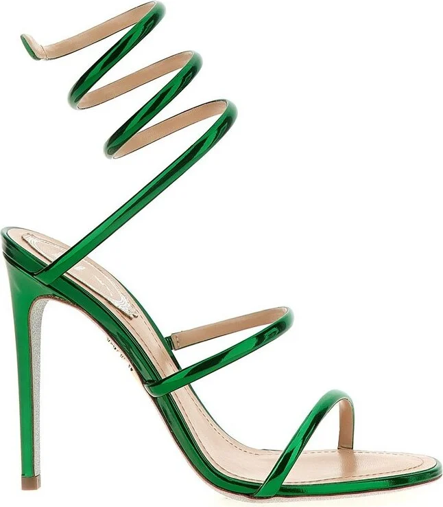 René Caovilla Cleo Spiral Strap Sandals