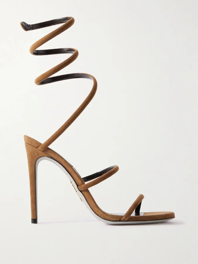 René Caovilla - Cleo Suede Sandals - Brown
