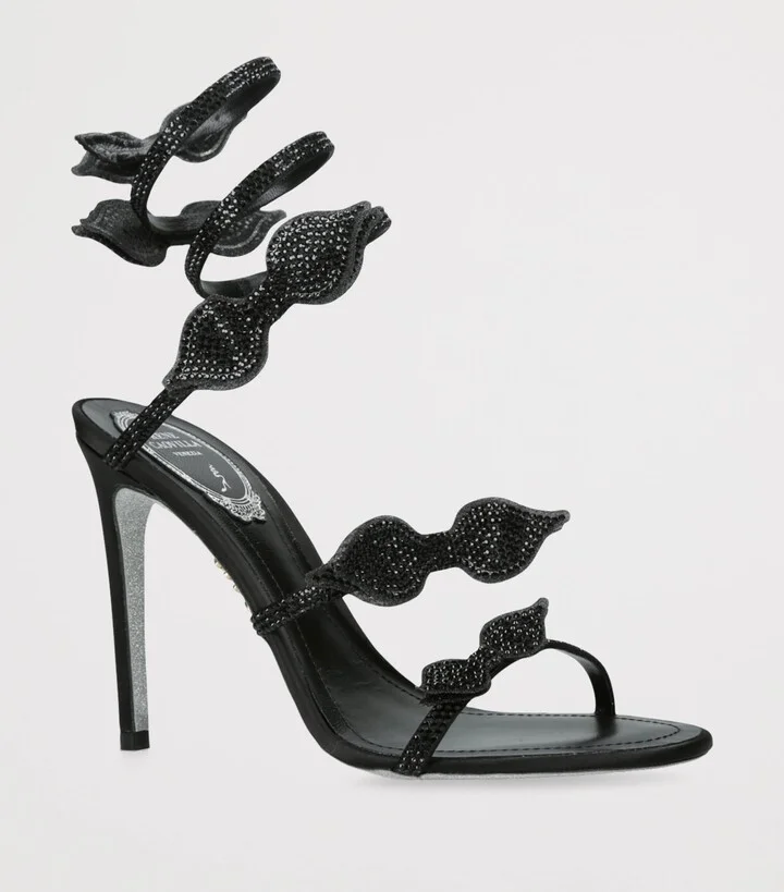 René Caovilla Crystal Bow Cleo Sandals 105 - Image 3