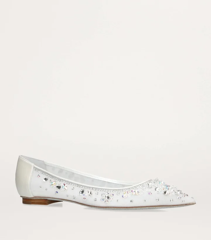 René Caovilla Crystal-Embellished Ballet Flats - Image 3