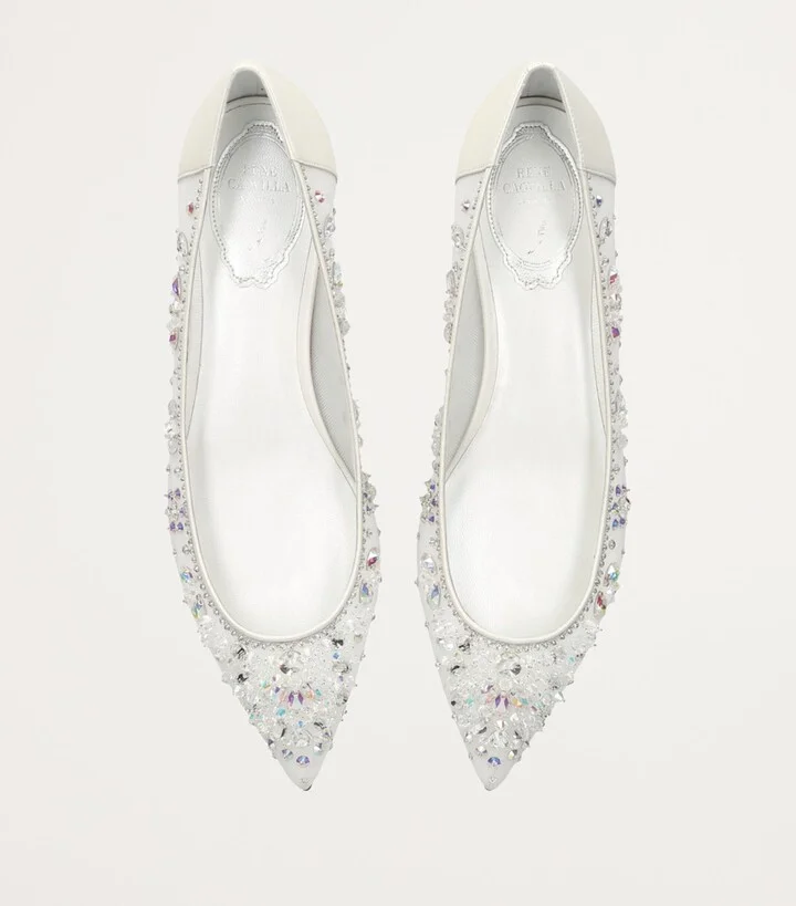 René Caovilla Crystal-Embellished Ballet Flats - Image 4