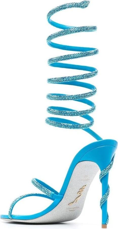 René Caovilla Crystal Embellished Heel Sandals - Image 2