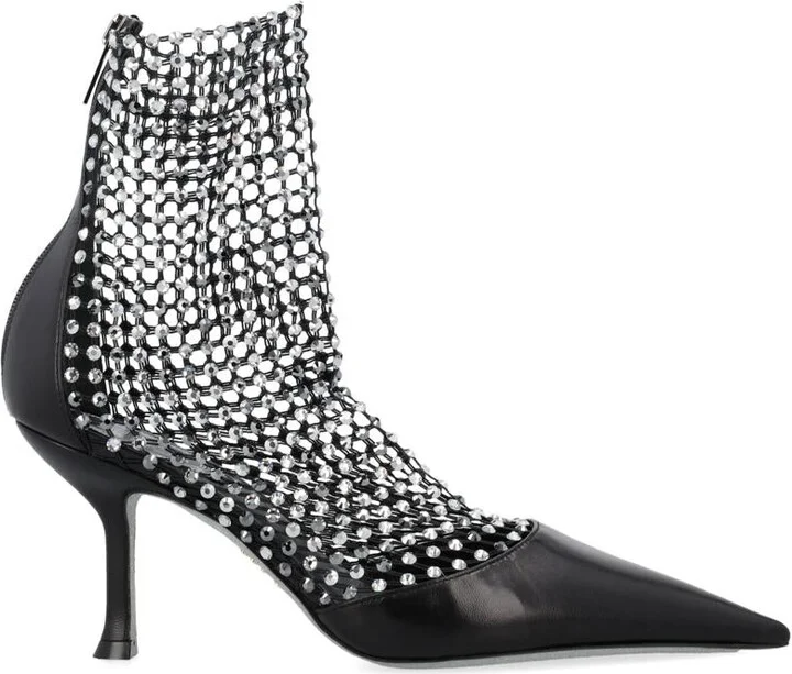 René Caovilla Decollete Sock Crystal