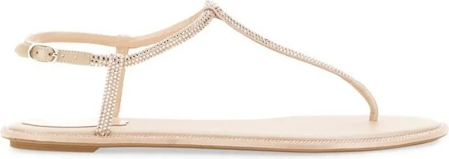 René Caovilla Diana Embellished Thong Sandals