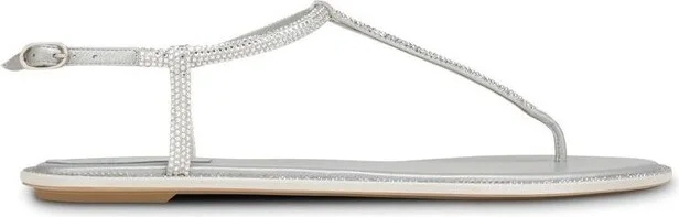 René Caovilla Diana Embellished Thong Sandals