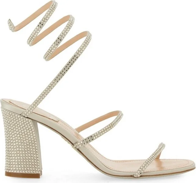 René Caovilla Embellished Ankle Strap Sandals