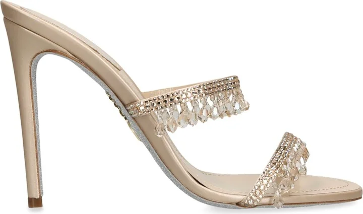 René Caovilla Embellished Chandelier Heeled Mules 105
