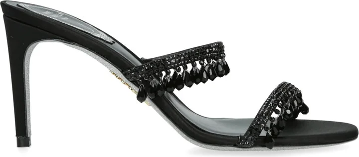 René Caovilla Embellished Chandelier Heeled Mules 80