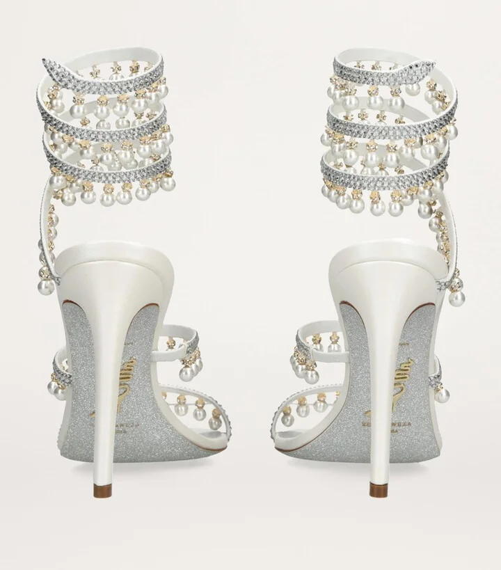 René Caovilla Embellished Chandelier Heeled Sandals 105 - Image 2