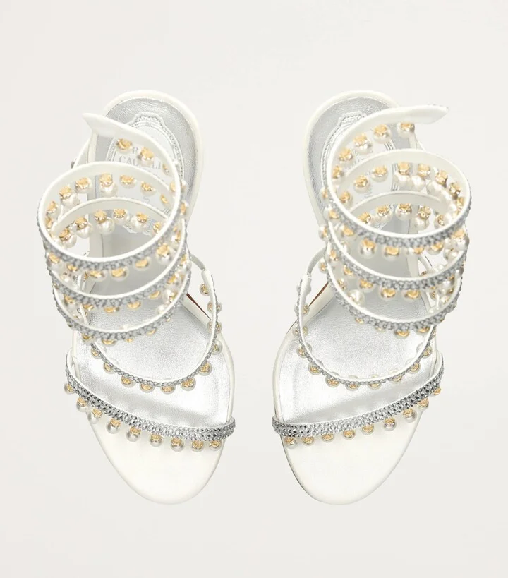 René Caovilla Embellished Chandelier Heeled Sandals 105 - Image 4