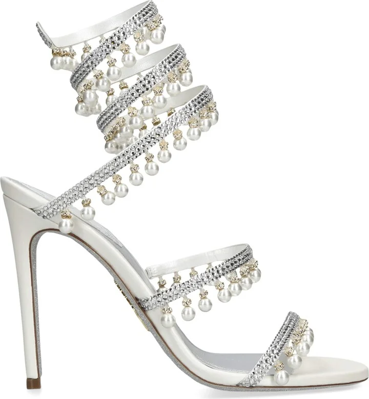 René Caovilla Embellished Chandelier Heeled Sandals 105