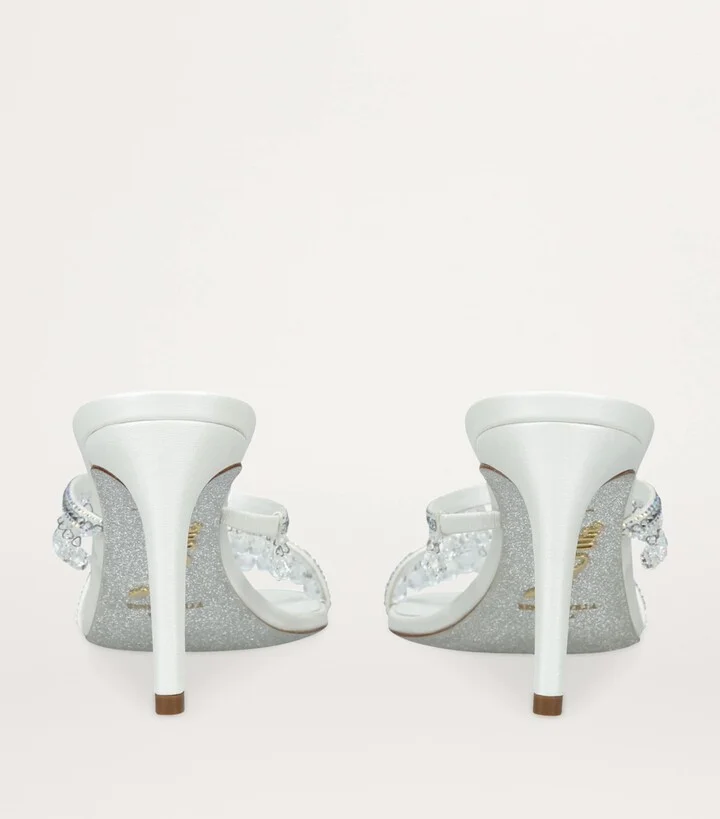 René Caovilla Embellished Chandelier Mules 80 - Image 2