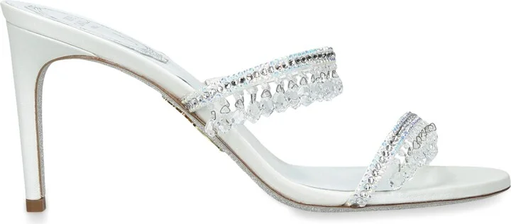 René Caovilla Embellished Chandelier Mules 80