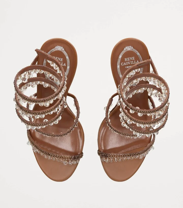 René Caovilla Embellished Chandelier Sandals 105 - Image 4