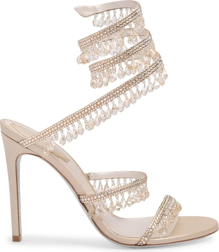 René Caovilla Embellished Chandelier Sandals 105 - Image 3