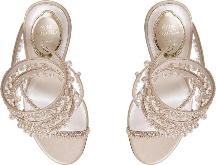 René Caovilla Embellished Chandelier Sandals 105 - Image 5