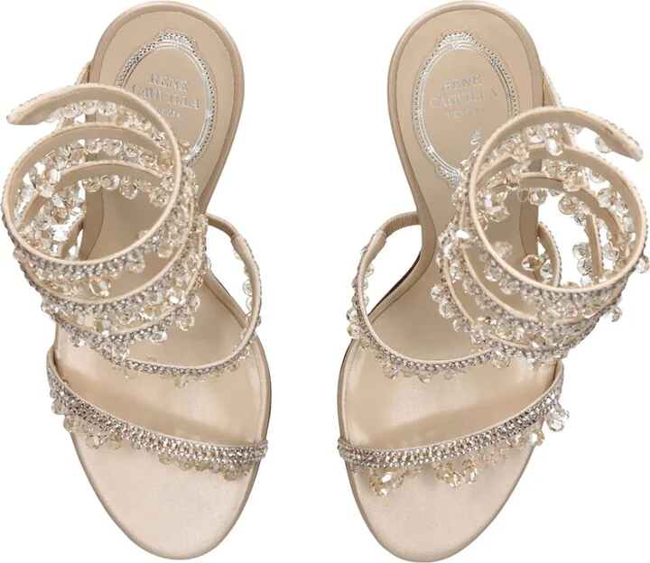 René Caovilla Embellished Chandelier Sandals 105 - Image 4