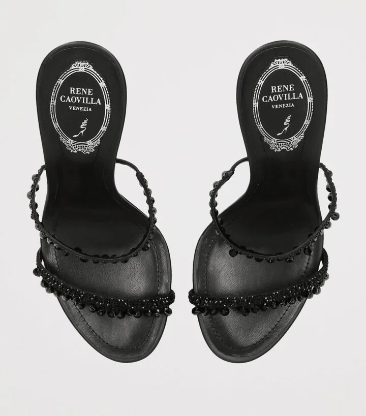 René Caovilla Embellished Chandelier Sandals 105 - Image 4
