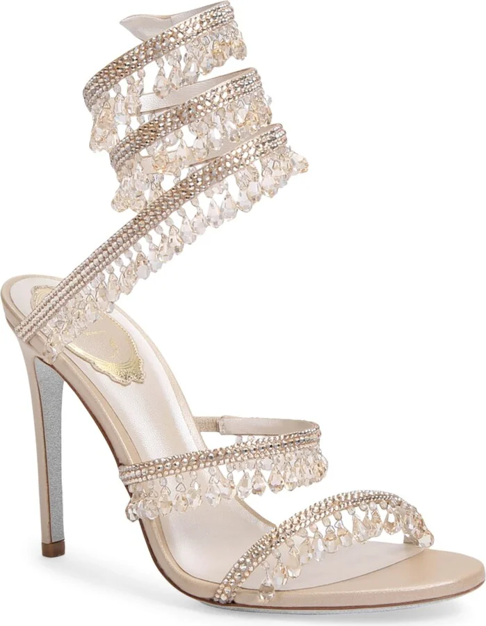 René Caovilla Embellished Chandelier Sandals 105