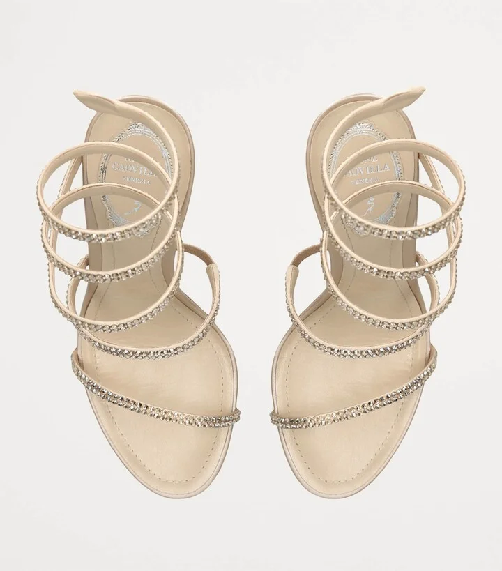René Caovilla Embellished Cleo Ii Heeled Sandals 105 - Image 4