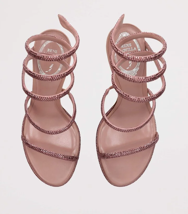 René Caovilla Embellished Cleo Sandals 80 - Image 4