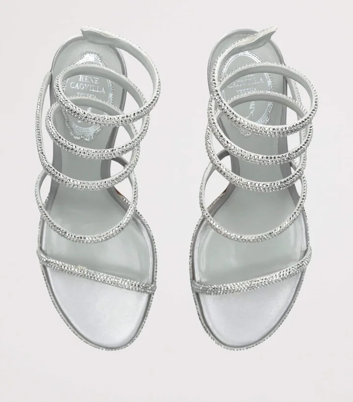 René Caovilla Embellished Cleo Sandals 80 - Image 4