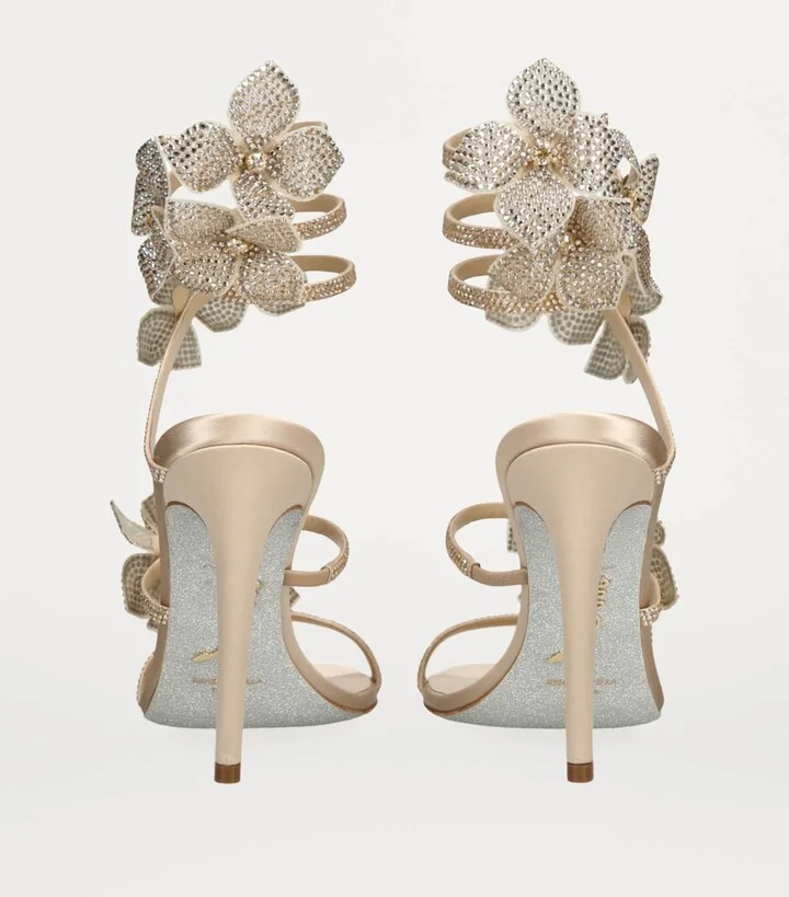 René Caovilla Embellished Floriane Honey Sandals 105 - Image 2