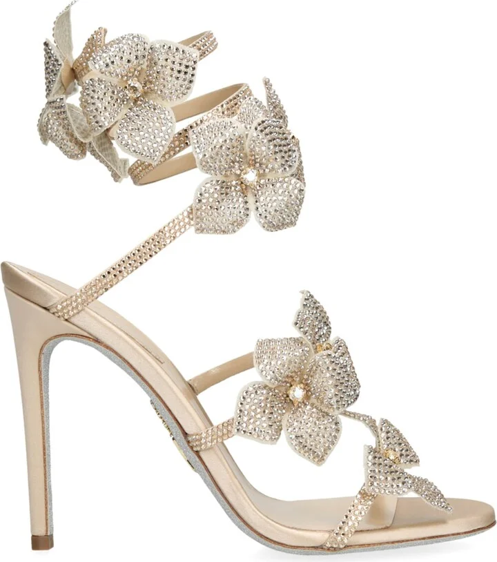 René Caovilla Embellished Floriane Honey Sandals 105