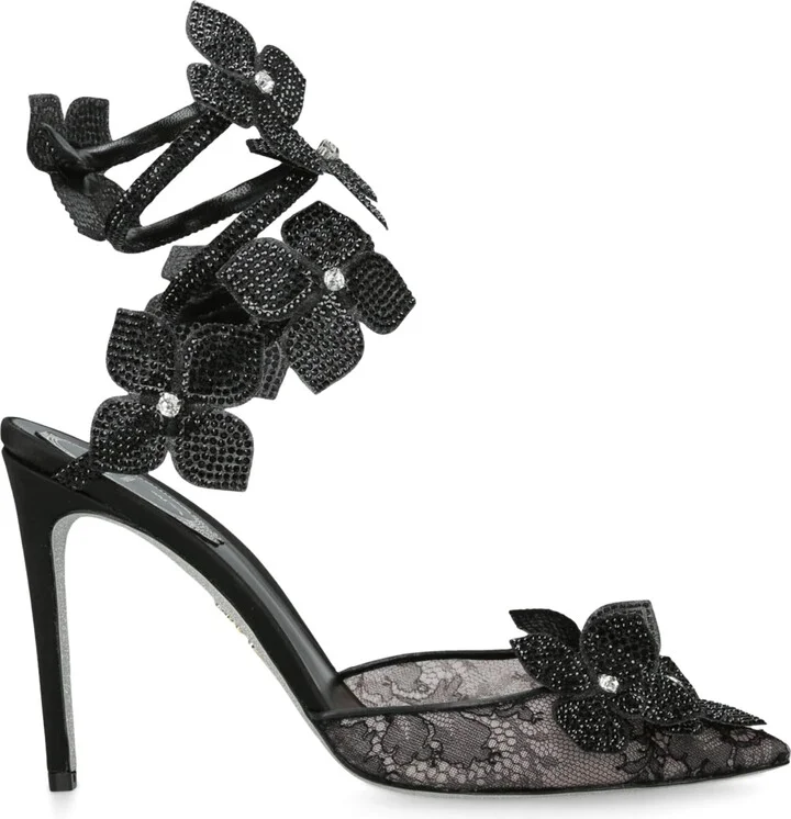 René Caovilla Embellished Floriane Pumps 105