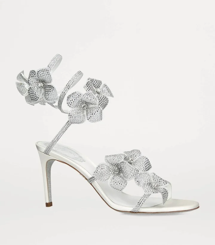 René Caovilla Embellished Floriane Sandals 80 - Image 3
