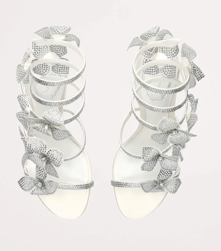 René Caovilla Embellished Floriane Sandals 80 - Image 4