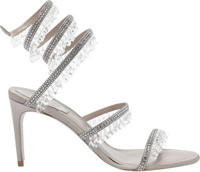 René Caovilla Embellished Heeled Sandals