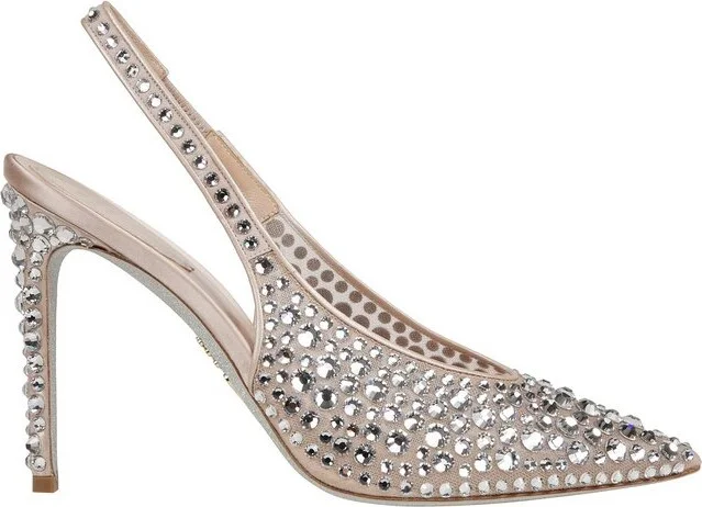 René Caovilla Embellished Slingback Pumps