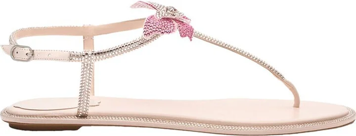 René Caovilla Fairy Pink Flat Sandal 10 Shoes