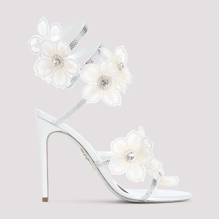 René Caovilla Flower Sandals - Image 3
