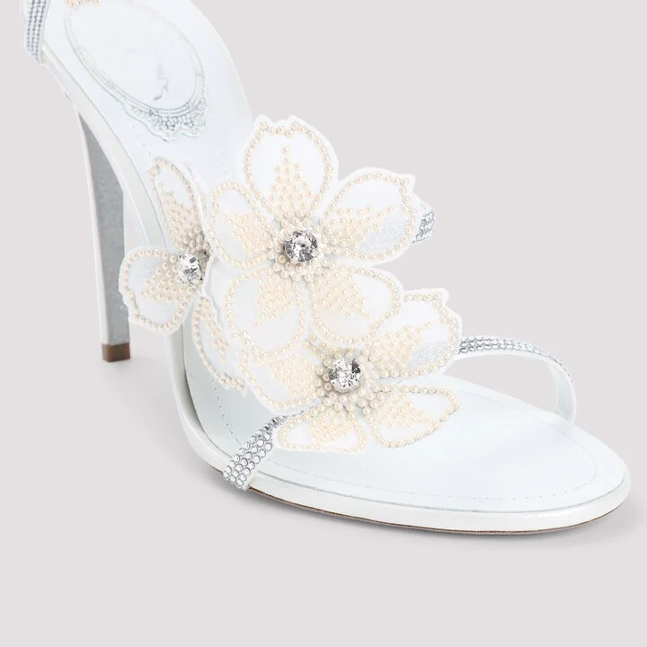 René Caovilla Flower Sandals - Image 5