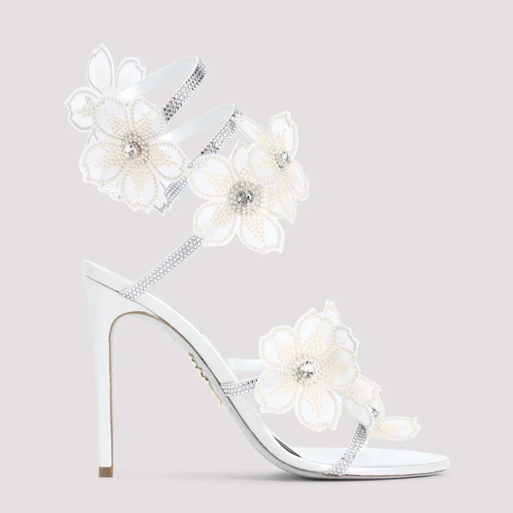René Caovilla Flower Sandals