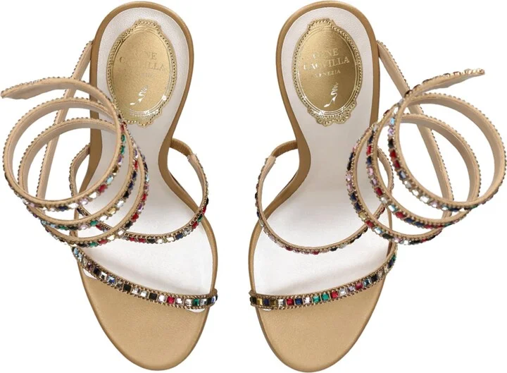 René Caovilla Gem-Embellished Cleo Sandals 105 - Image 4
