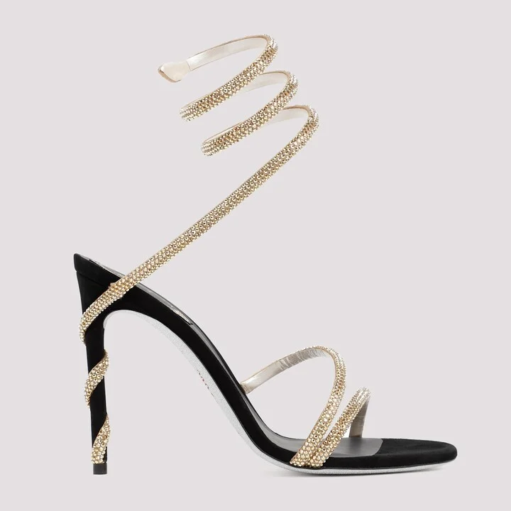Renè Caovilla Golden Margot Spiral Sandals - Image 3