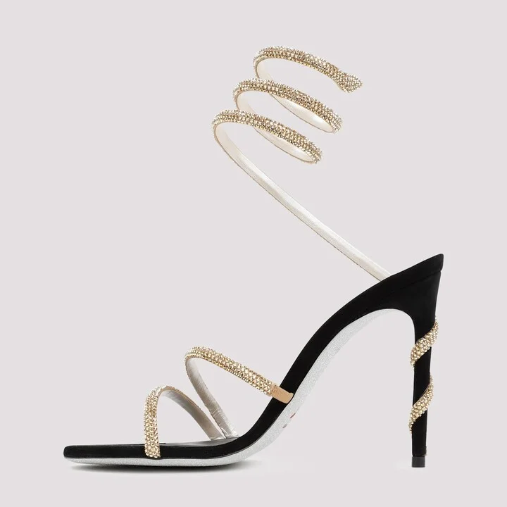 Renè Caovilla Golden Margot Spiral Sandals - Image 4