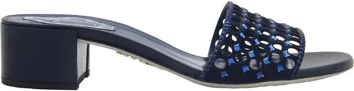 Rene Caovilla Jeweled Slider Sandals
