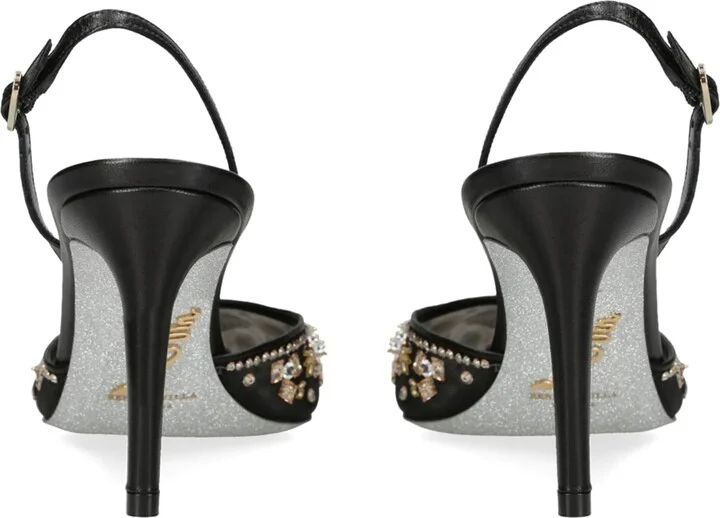 René Caovilla Lace Slingback Pumps 80 - Image 2